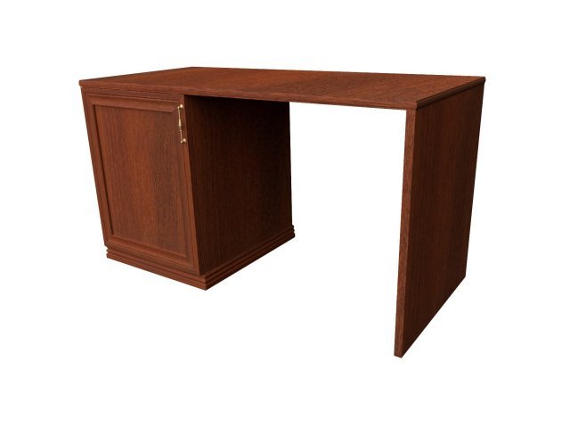 Стол с тумбой под холодильник для гостиницы 135х60х73 см - «Comfort Deco», Орех