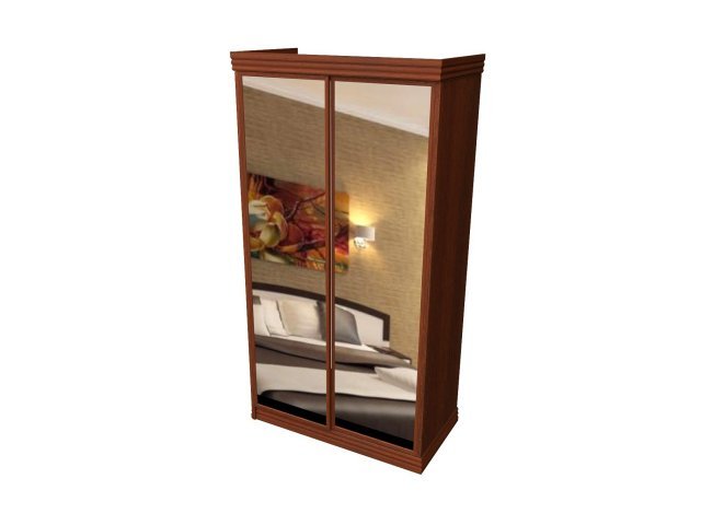 Гардеробный шкаф-купе для гостиницы 110х62х207 см - «Comfort Deco», Орех