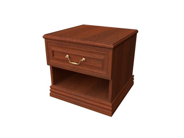 Прикроватная тумба с верхним ящиком для гостиницы 50х46х42 см - «Comfort Deco», Орех