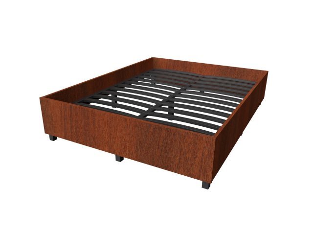 Двуспальная кровать для гостиницы 166х206х40 см - «Comfort Deco», Орех