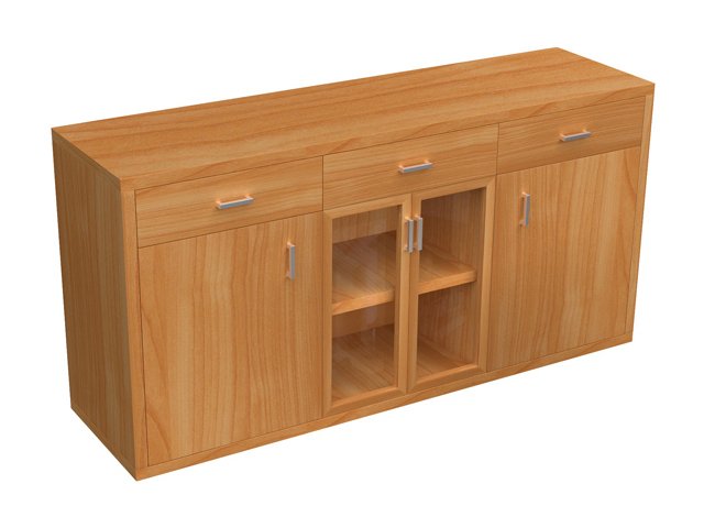 Комод для гостиницы 157х45х75 см - «Comfort Next», Вишня Оксфорд