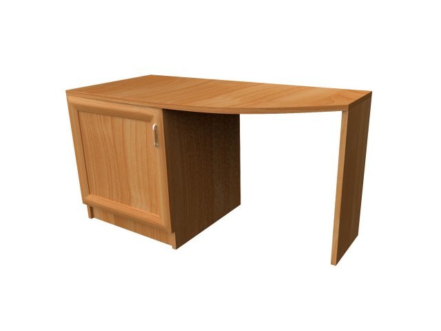 Стол "Рояль" с тумбой под холодильник для гостиницы 135х60х73 см - «Comfort Style», Вишня Оксфорд