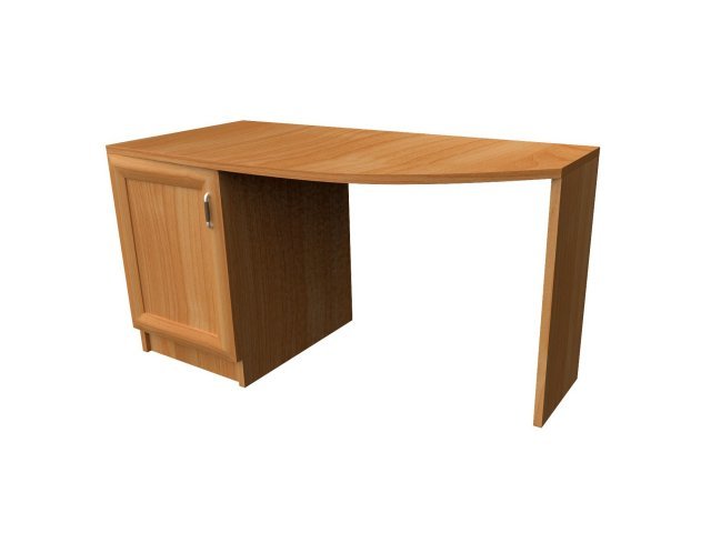 Стол "Рояль" с тумбой для гостиницы 135х60х73 см - «Comfort Style», Вишня Оксфорд