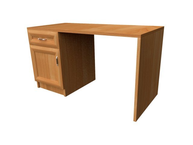 Прямой стол с ящиком и дверью для гостиницы 135х60х73 см - «Comfort Style», Вишня Оксфорд