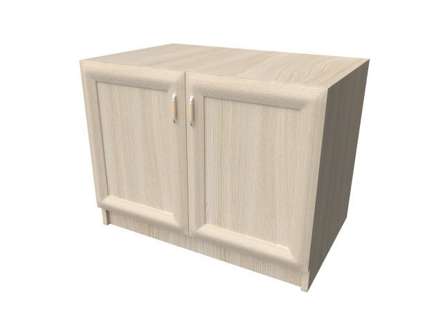 Тумба 2-х дверная с внутренней полкой для гостиницы 90х60х73 см - «Comfort Style», Ясень Шимо светлый