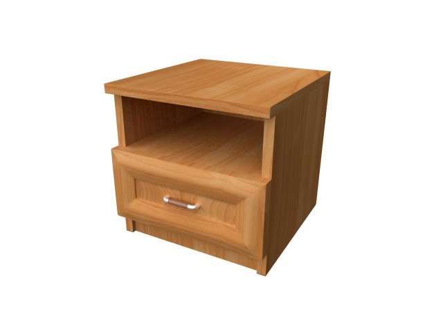 Прикроватная тумба с нижним ящиком для гостиницы 45х44х42 см - «Comfort Style», Вишня Оксфорд