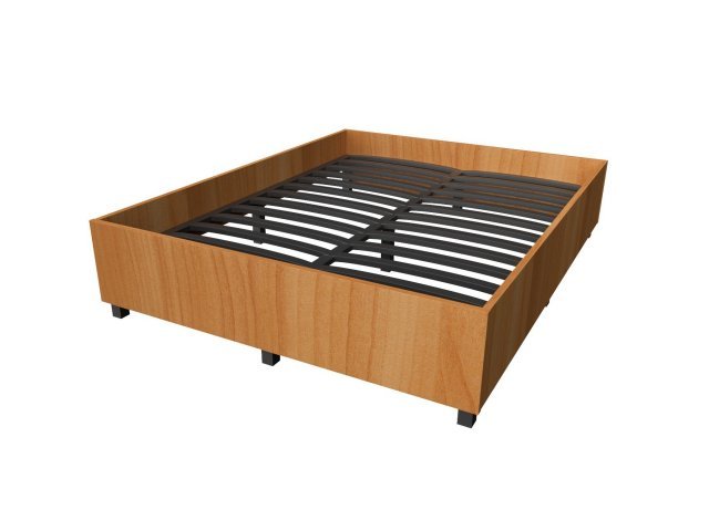 Двуспальная кровать для гостиницы 166х206х40 см - «Comfort Style», Вишня Оксфорд