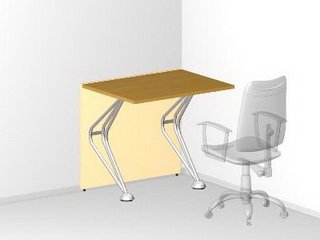 Одинарный стол с низкой фронтальной панелью