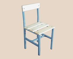 Сборно-разборный жесткий стул для армии - 38.5x35x45(80.5) см
