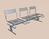 Трехместная лавка с дугами для общежития 150х43х90 см - «Comfort Econom»