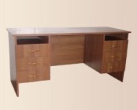 Двухтумбовый стол для общежития 140х60х75 см - «Comfort Econom»