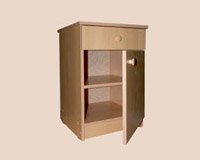 Прикроватная тумба с ящиком и полкой для общежития 40х40х58 см - «Comfort Econom»