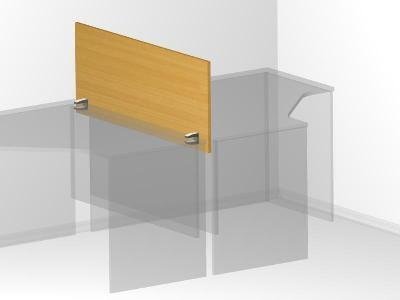 Перегородка для офиса - 120х1,8х48 см - «Visa Style»