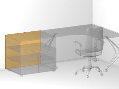Соединительная фронтальная панель для офиса 80х1,8х72 см - «Visa Metallic»