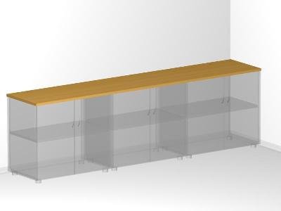 Верхняя панель для офисной мебели - 240х46х2,5 см - «Visa Style»