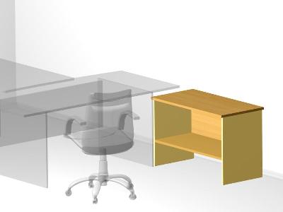 Приставной стол для офиса  - 100х50х65 см - «Visa Style»