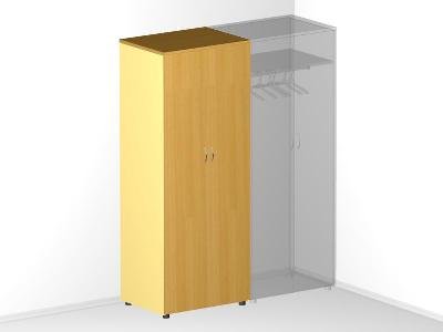 Шкаф-гардероб для офиса - 80х60х207 см - «Visa Style»