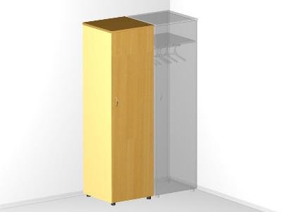 Шкаф-гардероб для офиса - 60х60х207 см - «Visa Style»