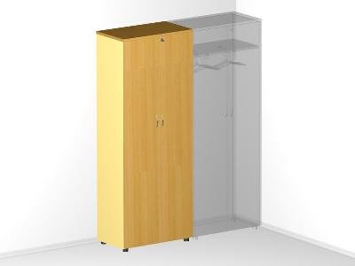 Шкаф-гардероб с замком для офиса - 80х46х207 см - «Visa Style»