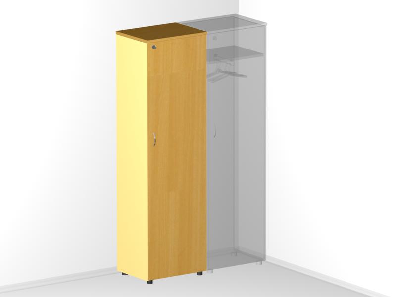Шкаф-гардероб с замком для офиса - 60х46х207 см - «Visa Style»
