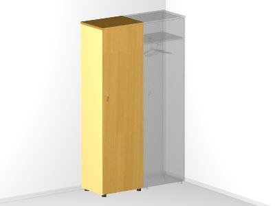 Шкаф-гардероб для офиса - 60х46х207 см - «Visa Style»