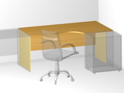 Эргономичный стол для офиса - 160(60)х90(70)х72 см - «Visa Style»