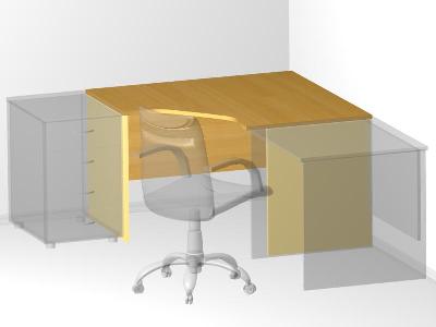 Угловой стол для офиса - 120(70)х120(60)х72 см - «Visa Style»