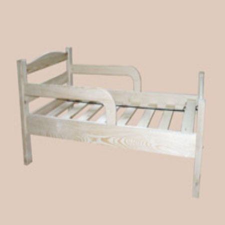 Детская кровать с бортовыми поручнями для детского сада - 12/14х60х85 см