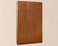 Трехстворчатый шкаф с антресолью для одежды для общежития 129х52х230 см - «Comfort Econom»