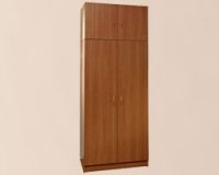Двухстворчатый шкаф с антресолью для одежды для общежития 86х52х230 см - «Comfort Econom»