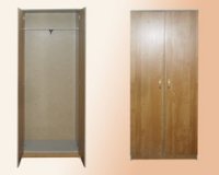 Двухстворчатый шкаф для одежды для общежития 86х52х180 см - «Comfort Econom»