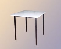 Обеденный стол для общежития с крышкой ЛДСП 70х70х75 см - «Comfort Econom»